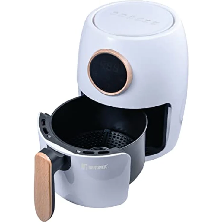 BERGNER Naturally | AirFryer 2 L | 1000 W | Temperatur 80-200ºC | LED-Touch-Bedienung | Antihaftbeschichtung | Weiß – Bild 2