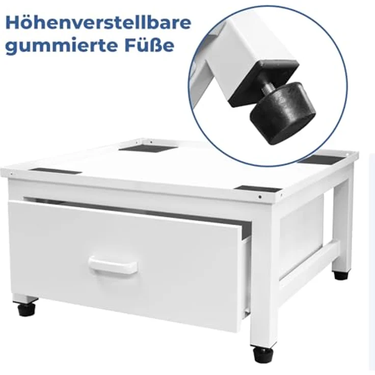 hausratplus Untergestell Podest f. Waschmaschine Schublade Sockel weiß – Bild 4