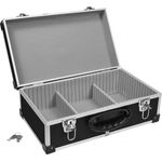 Anndora Koffer CD-Koffer Alukoffer für 60 CDs, abschließbar, silberne Schnappschlösser