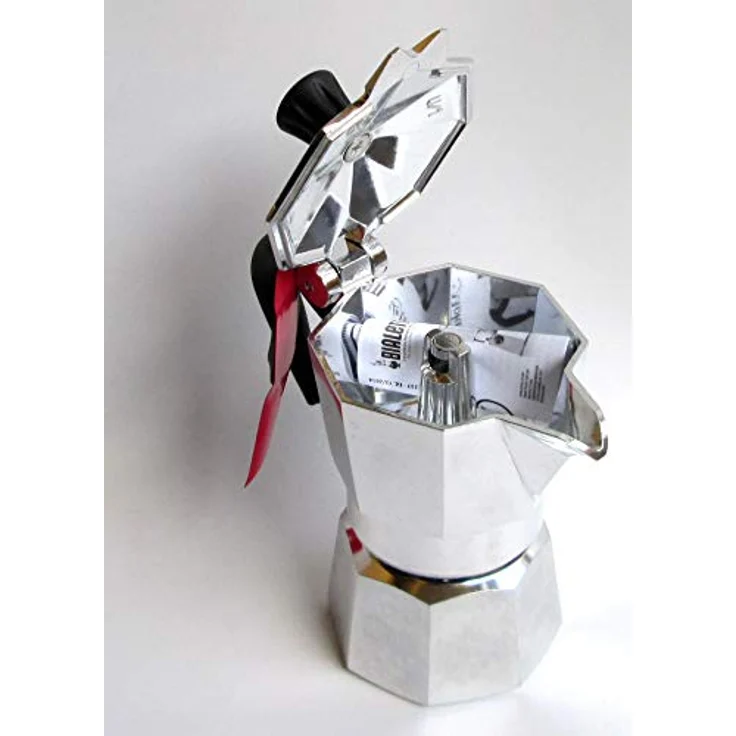 Bialetti Espressokocher-5791 Espressokocher, Aluminium, Silber-Schwarz, 13x6.5x12 cm – Bild 4