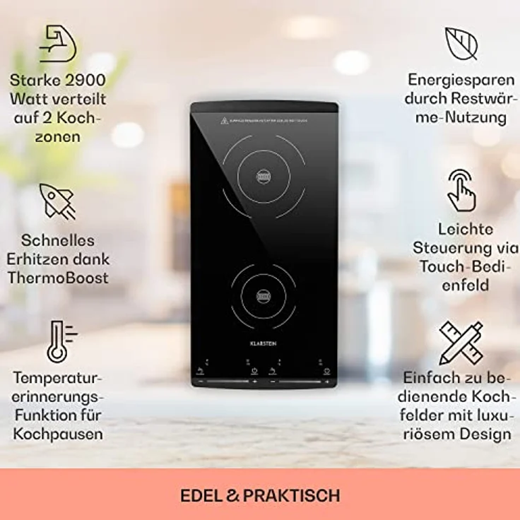 Klarstein VariCook Slim Induktionskochfeld Doppel Kochplatte – Bild 3