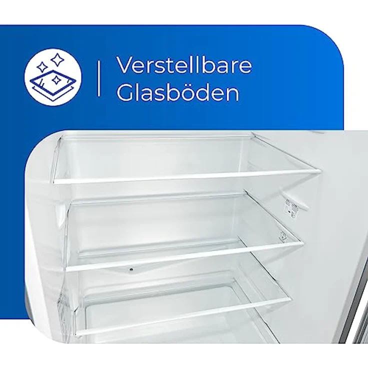Exquisit Kühl-Gefrierkombination KGC320-95-E-040C inoxlook | 315 L Nutzinhalt | 60cm Breite | Kühl-Gefrier-Kombination | Türanschlag wechselbar – Bild 5