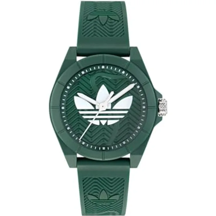 Adidas Originals Unisex Analog Armbanduhr Project Four, grün, Gehäusedurchmesser 41 mm, wasserdicht bis 5 bar, hochwertige Geschenkbox