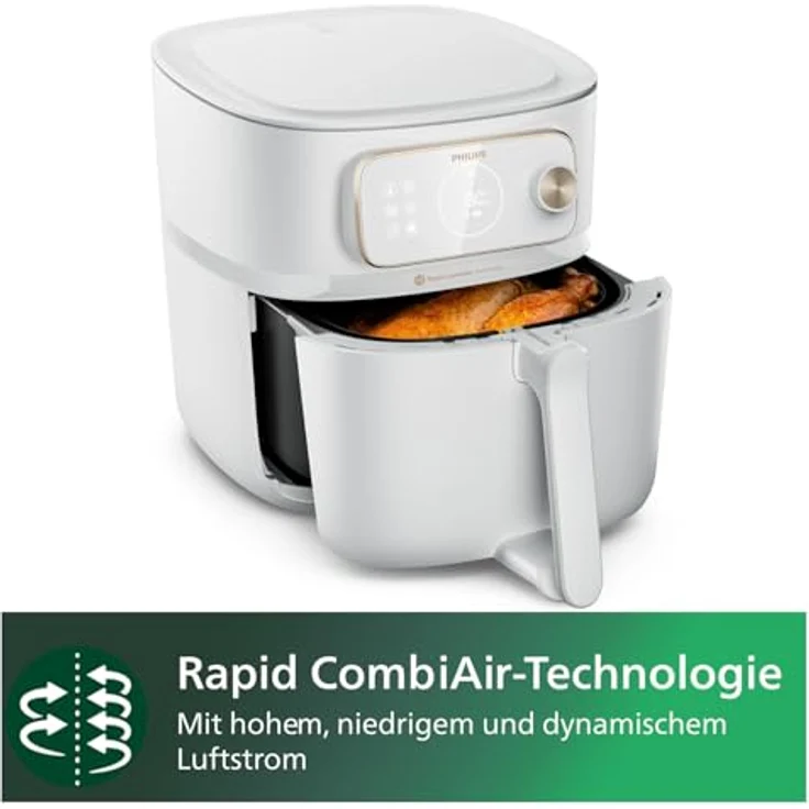 Philips Airfryer Combi XXL Connected 7000 Series Heißluftfritteuse mit Rapid CombiAir-Technologie, Auto-Cook-Programmen und HomeID-App – Bild 3