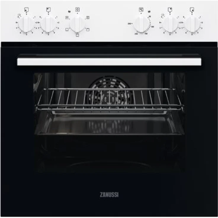 Zanussi ZOFEC0W2, Einbauherd mit 4 Kochzonen, Grill- und Umluftherd, weiß