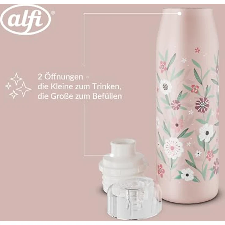alfi KIDS ISO BOTTLE 500ml, rosa pastell, Isoliertrinkflasche Kinder Edelstahl, absolut dicht mit Drehverschluss, hält 12 Stunden heiß, 24 Stunden kalt, Trinkflasche für Kohlensäure, BPA-frei – Bild 5