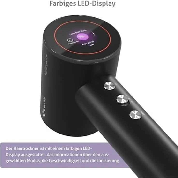 TrueLife HairDryer D9 Haartrockner 1 St. mit Geschwindigkeits- und Temperaturregulierung, Ionen-Funktion und Kaltluft-Funktion, leiser Betrieb – Bild 5