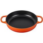 LE CREUSET Signature Gusseisen-Pfanne, 27,9 cm, Flamme - Emailliertes Gusseisen für hervorragende Wärmeverteilung und -speicherung