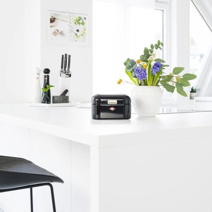 WESCO Mini Grandy Brotkasten, mint grün, pulverbeschichtetes Stahlblech, Lüftungslöcher und stabiler Handgriff – Bild 5