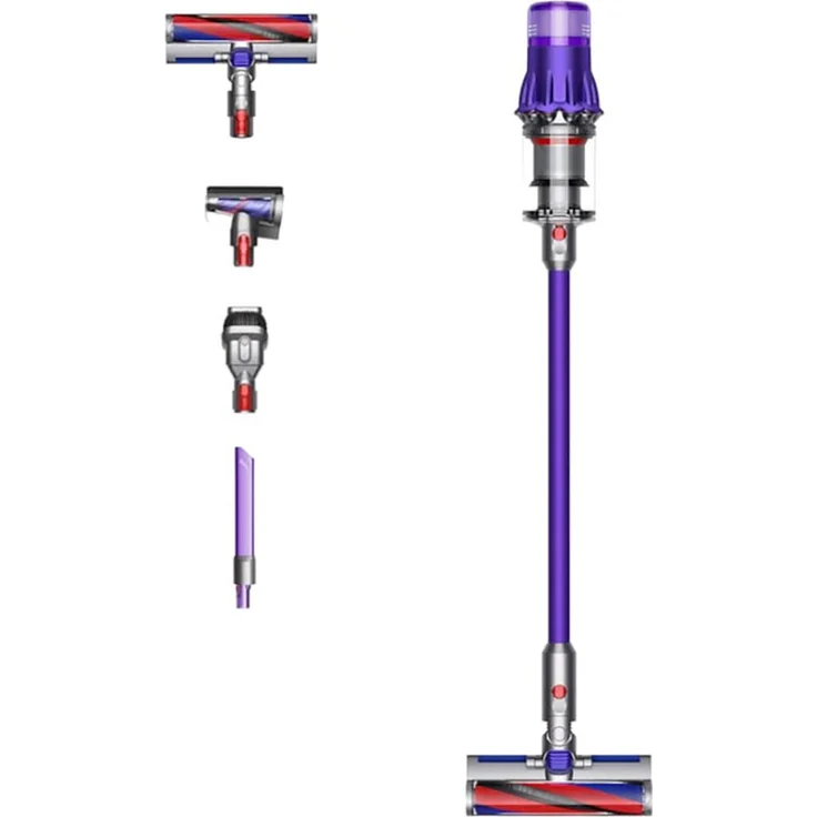 Dyson Digital Slim Fluffy, Handstaubsauger mit 120.000 U/min, HEPA-Filter, lila-grau