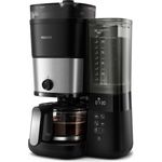 Philips Grind & Brew HD7900/01, Filterkaffeemaschine, Schwarz, Silber