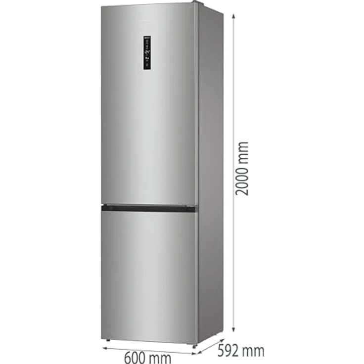 Gorenje NRK620CA2XL4 Kühl- und Gefrierkombination, freistehend, 331 Liter, Edelstahl, InverterCompressor, ExtraSilent – Bild 2