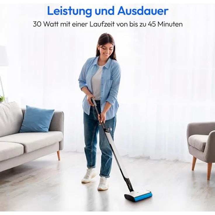 MEDION LIFE H10 Hartbodenreiniger (kabellos, Akku, Bodenreiniger, Bürstenrolle, getrennter Frischwasser und Schmutzwassertank, Selbstreinigungsfunktion, LED Display, MD11319) – Bild 2