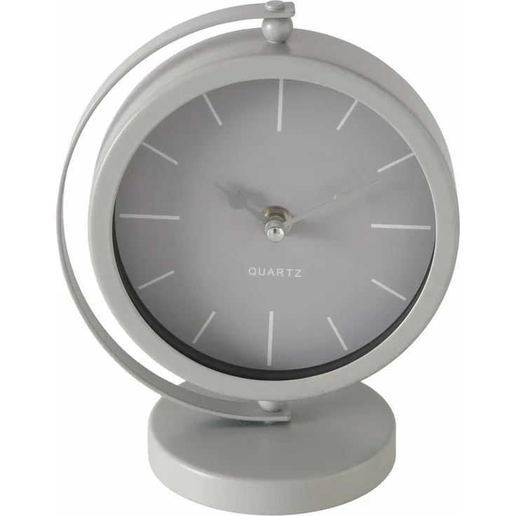 Boltze Home Jale, Tischuhr mit modernem Design und präzisem Quarzwerk, weiß