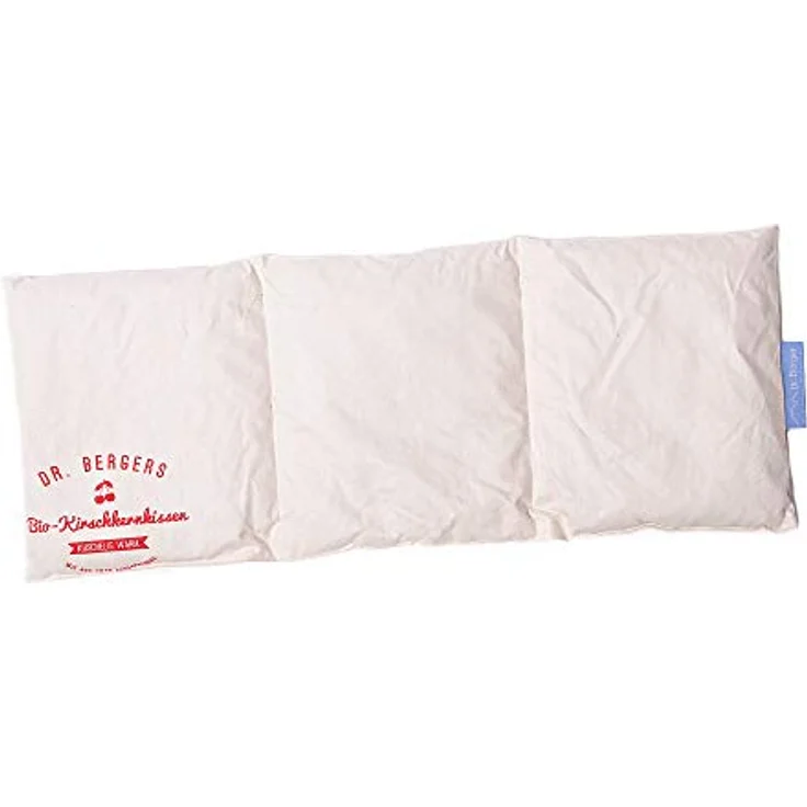 Dr. Berger 3-Kammer Kirschkernkissen gegen Verspannungen und Schmerzen – 50x20cm Wärmekissen mit Bio-Baumwolle (Natur)