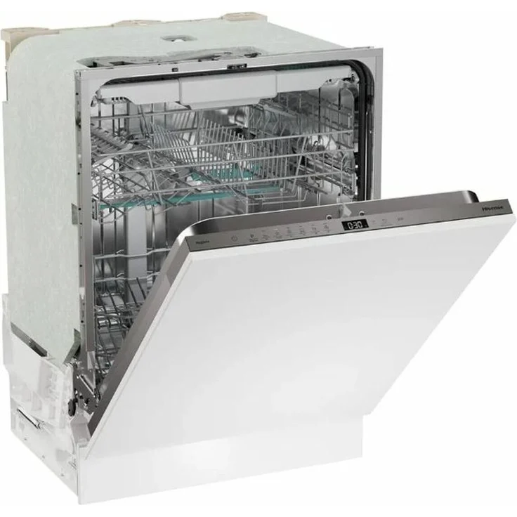 Hisense HV16D5, Voll integrierter Geschirrspüler, 60 cm, 16 Maßgedecke, Weiß, Half Load, Quick Wash, Aquastop – Bild 1