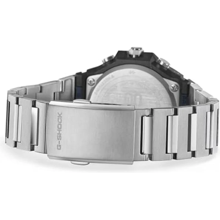 Casio G-Shock G-Steel GST-B1000D-2AER, Solar-Quarzuhr aus Edelstahl mit Bluetooth-Verbindung, Silber/Blau – Bild 4