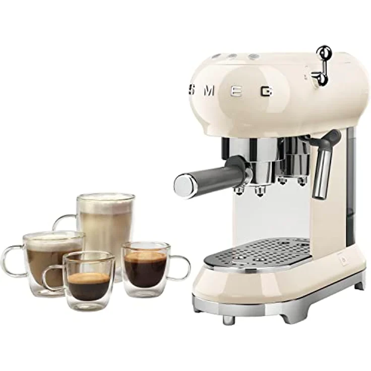 Smeg Espressomaschine 50er Retro Style, creme – Bild 4