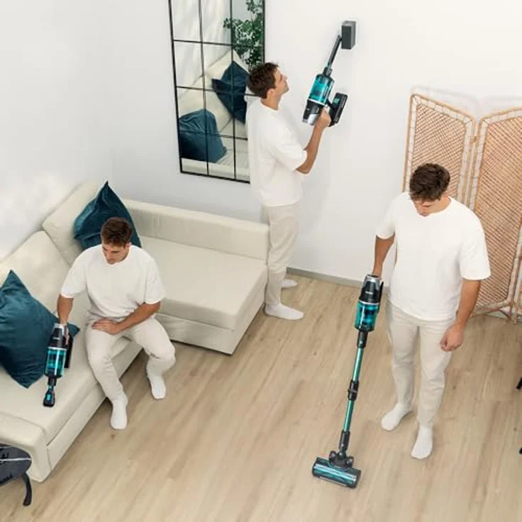 Cecotec Akkustaubsauger Besen - Conga Rockstar 9500 Lunar Pet Flex, 750W, Saugkraft 300 AW, 90 Minuten Laufzeit, Hairless-Bürste, 4 Modi: Eco, Mittel, Hoch, Auto – Bild 5