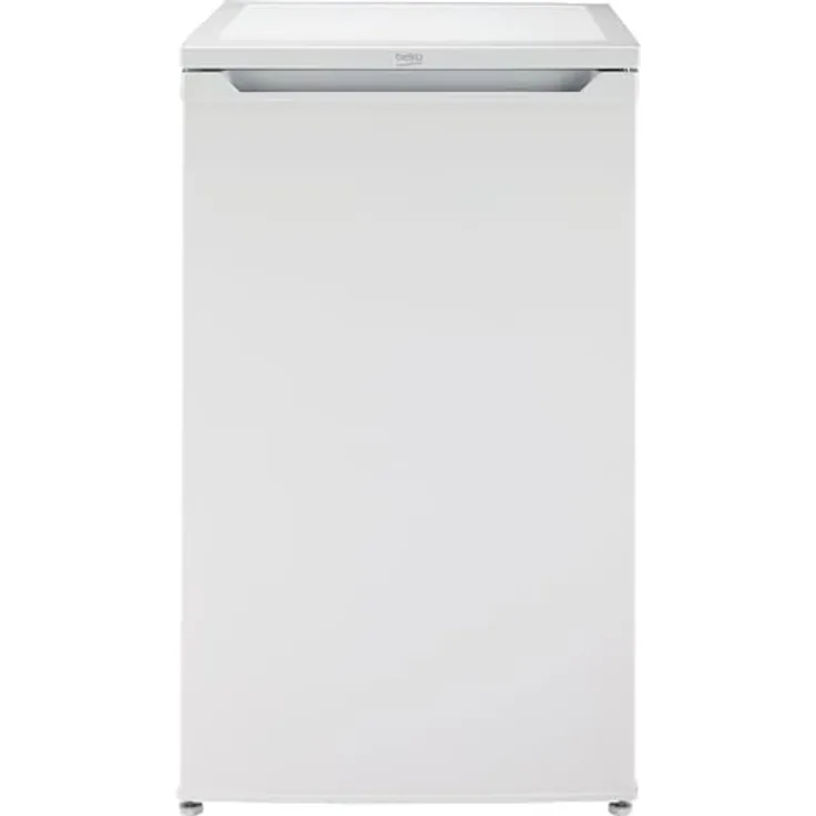 Beko TS190040N Standkühlschrank freistehend, 88 l Gesamtrauminhalt, wechselbarer Türanschlag, gute Beleuchtung im Gerät, 38 dB, robuste Glasablagen, Weiß
