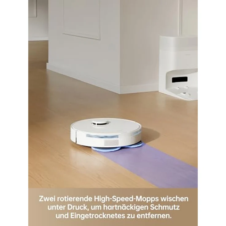 dreame L10s Plus Saugroboter mit automatischer Staubentleerung, nimmt Staub aus bis zu 90 Tagen auf, 7.000 Pa Saugkraft, DuoScrub™-Wischsystem, automatische Moppanhebung, Ultraschall-Teppicherkennung – Bild 3