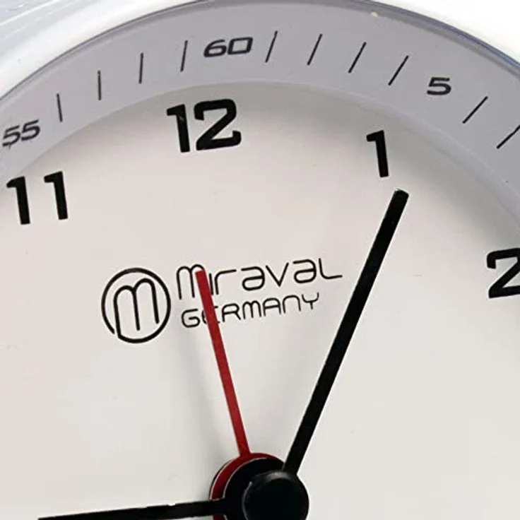 Miraval Funkwecker Premiumline geräuschlos Design Funkwecker, Weiß – Bild 2