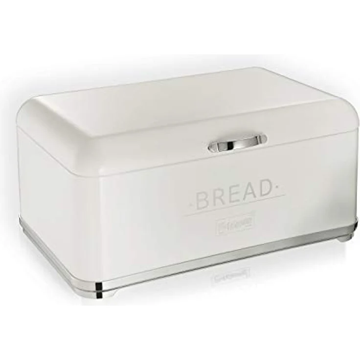 Maestro MR-1677-AR-W Brotkasten Rechteckig, langlebige Brotaufbewahrung aus Edelstahl, weiss, 34 x 16 x 22 cm – Bild 1