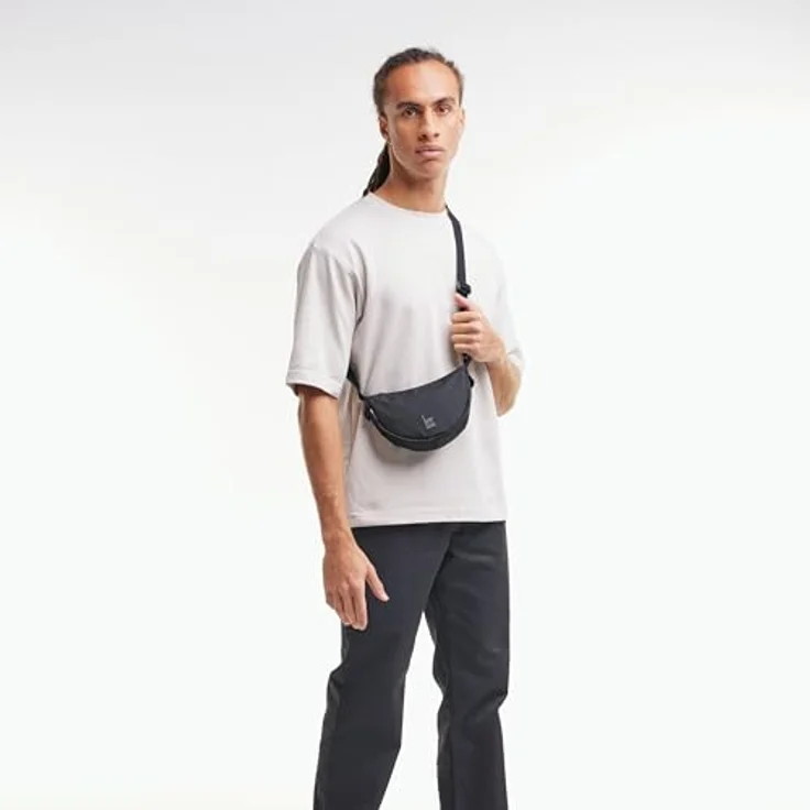 GOT BAG Moon Bag Umhängetasche, 21 cm, schwarz, 100% PET, platzsparendes Design – Bild 8