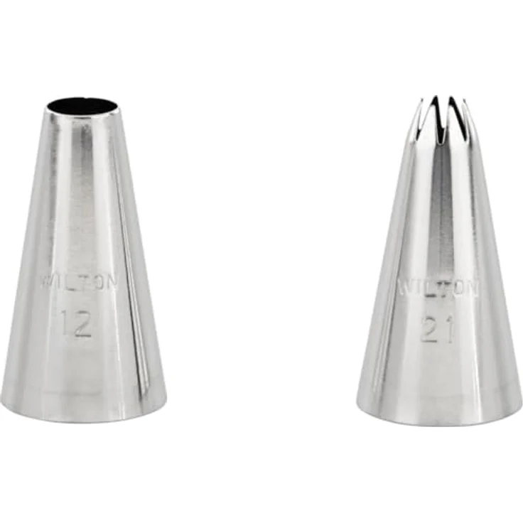 Wilton Set runde Spritztülle # 12 und offene Stern-Spritztülle # 21 – Bild 3