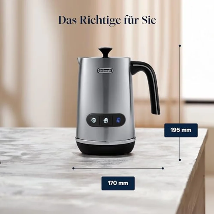 De'Longhi EMF3.M LatteMix, elektrischer Milchaufschäumer aus Metall, kompakt 11,5 cm hoch: Tests, Infos & Preisvergleich