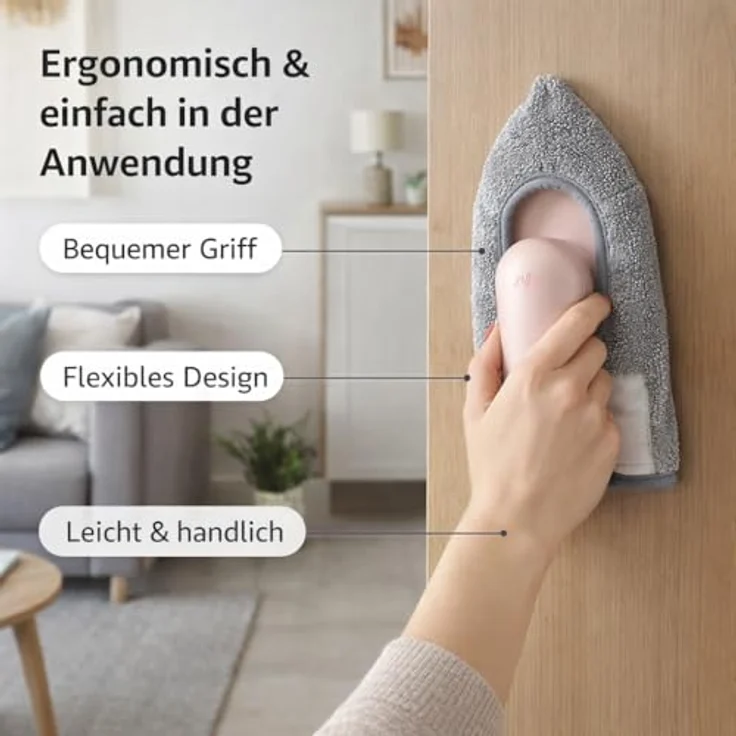 Vip Ahmet Mikrofaser Triangel-Wischmopp, Bodenwischer mit antimikrobieller Reinigung, ergonomischem Design und zweiseitiger Anwendung – Bild 4