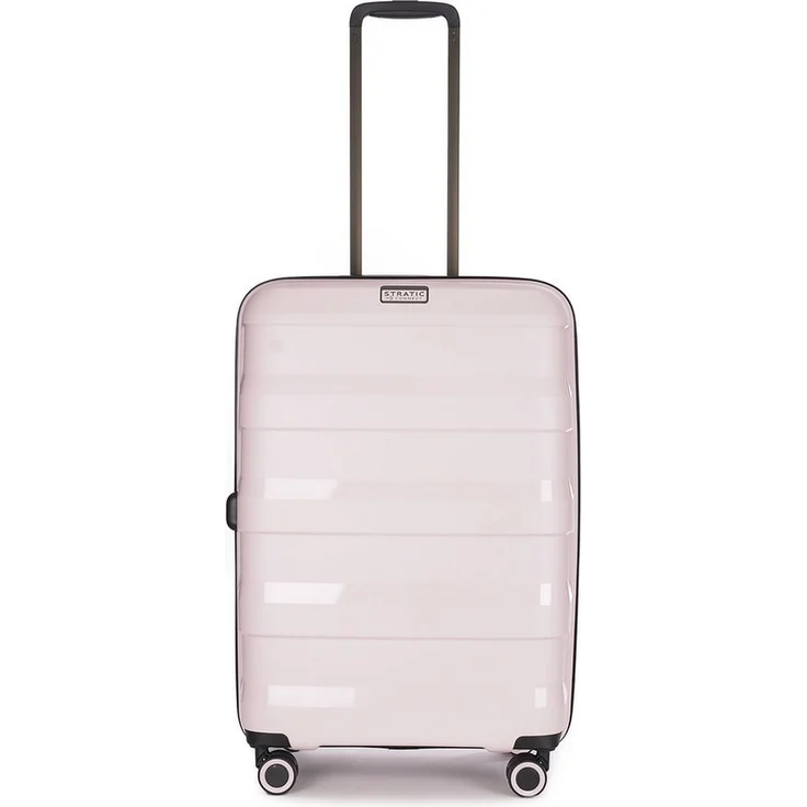 Stratic Trolley Straw + - Hartschalen Koffer M (65 cm), 4 Rollen, nachhaltig und erweiterbar, blau
