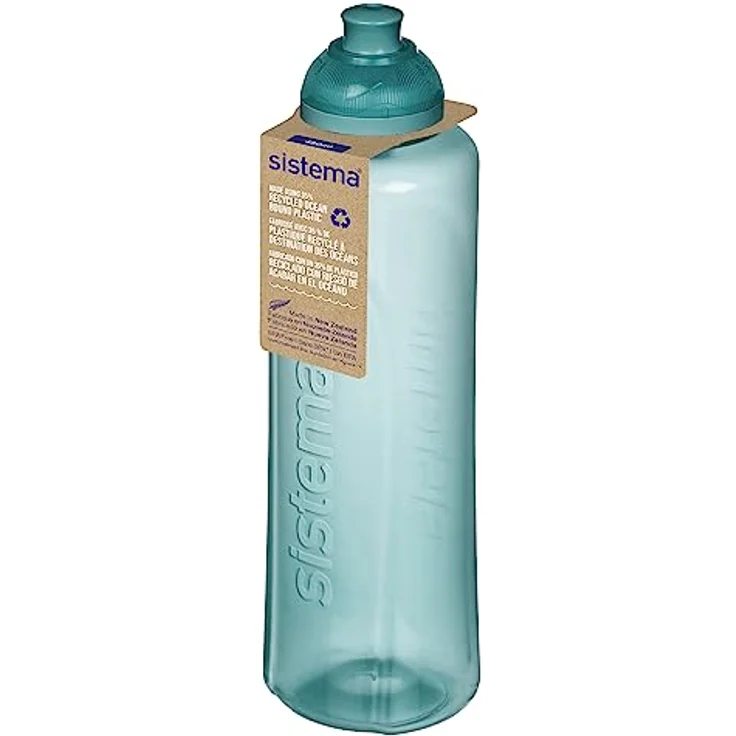 Sistema Twist 'n' Sip Squeeze Sport Wasserflaschen | Kinder Wasserflaschen | 480 ml | BPA-frei | hergestellt mit recyceltem Kunststoff | Teal Stein | 4 Count – Bild 5