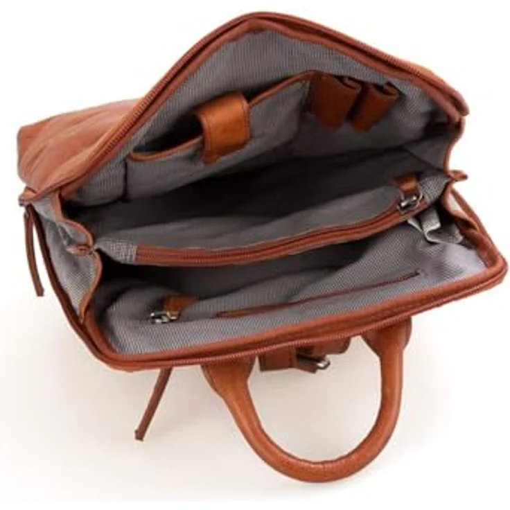 Spikes & Sparrow City Rucksack Leder, 27 cm, 100% Leder, braun – Bild 5