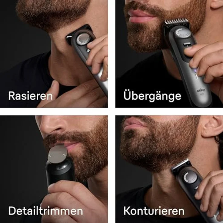 Braun Barttrimmer Series 9, Power Boost & ProBlade Klinge, 180 Min Akkulaufzeit, 52 Längen, Wasserdicht, BT9520, Chrom – Bild 5