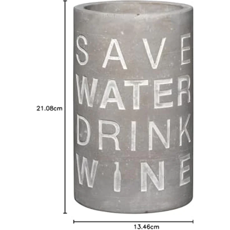 Räder P.e.t. Vino Beton Weinkühler Save water ca. 21 cm hoch – Bild 5