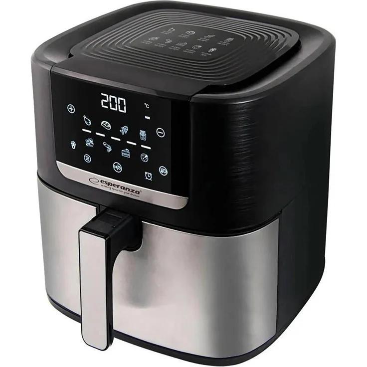 Esperanza EKA004 Heißluftfritteuse 8L mit 8 voreingestellten Programmen, Auftaufunktion und modernem Design für gesunde Mahlzeiten