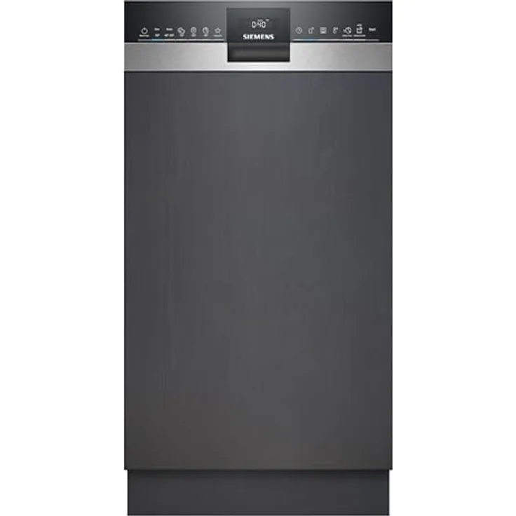 Siemens SR53HS74KE, Geschirrspüler mit 10 Maßgedecken, gebürsteter Stahl, Home Connect, 6 Programme, Energieeffizienzklasse E