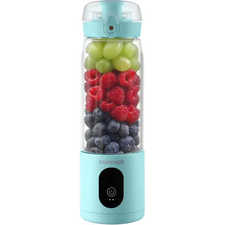 Concept Smoothie-Maker SM4001/SM4001/SM4002, 315,00 W, FitMaker Personal Smoothie Blender 0.6L, wiederaufladbar Li-Ion, blau
