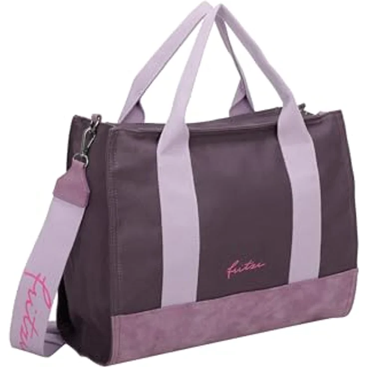 Fritzi aus Preußen Handtasche, Canvas Handtasche 40 cm, Violett, abnehmbarer Schulterriemen zum crossbody Tragen – Bild 4