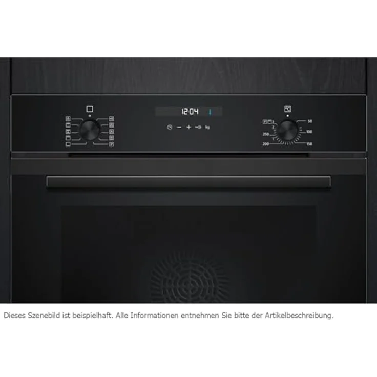 Siemens HB237GBB3 Backofen Deep Black Inox, 7 Backofenfunktionen, 3D Heißluft, cookControl10 Automatikprogramme, ecoClean/humidClean Selbstreinigung – Bild 2