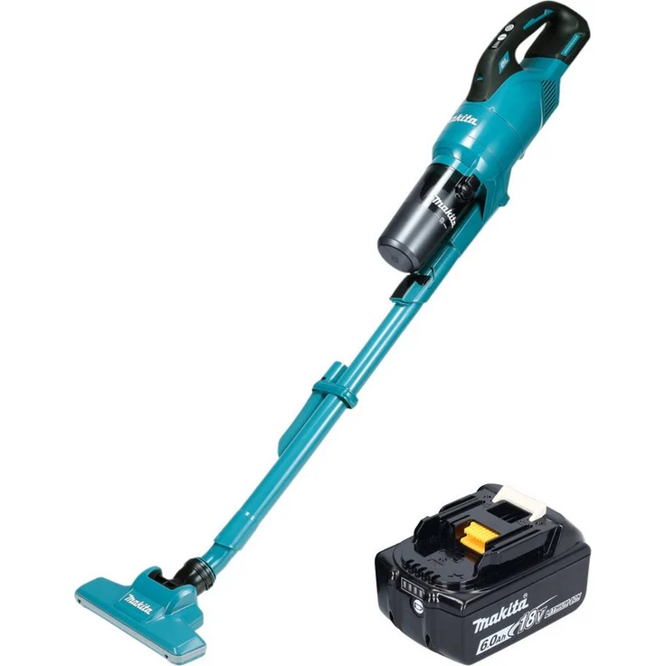 Makita DCL 286 FG, Akku-Handstaubsauger mit 18 V und 6,0 Ah Akku, Brushless, Zyklonabscheider, 0,25 l Behälter