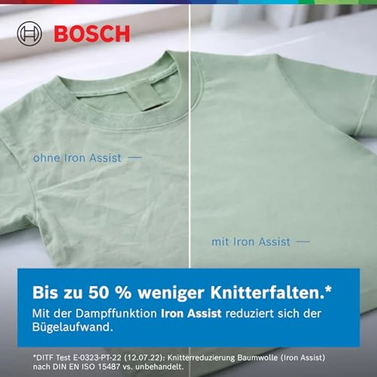 Bosch WGG244F40, Serie 6, 9 kg Waschmaschine mit i-Dos, Fleckenautomatik, Iron Assist, SpeedPerfect in weiß – Bild 9