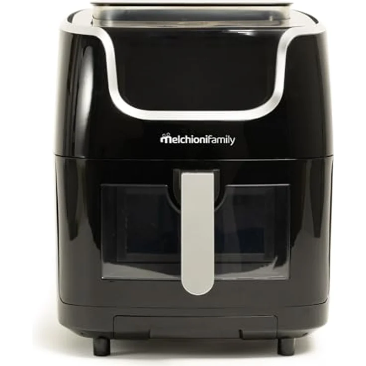 Melchioni Heißluftfritteuse Gioia 3in1 mit Dampf 6,5L, 1,3L Wassertank, Touch-Display 1700W, Schwarz – Bild 3