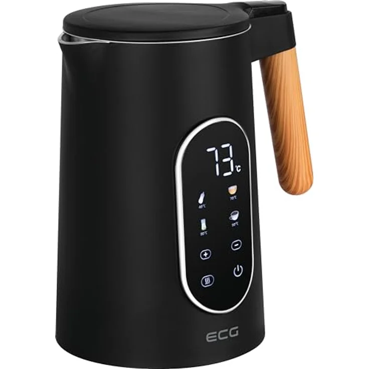 ECG RK 1799 Smart Black Wasserkocher, Touchscreen, präzise Temperaturregelung, 1,7 Liter Volumen, 1850-2200 W – Bild 2
