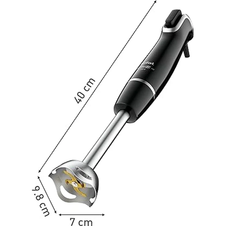 Tefal Infinyforce HB94L8, Stabmixer mit 1000 Watt, Powelix-Technologie, stufenlose Geschwindigkeitskontrolle, schwarz – Bild 3