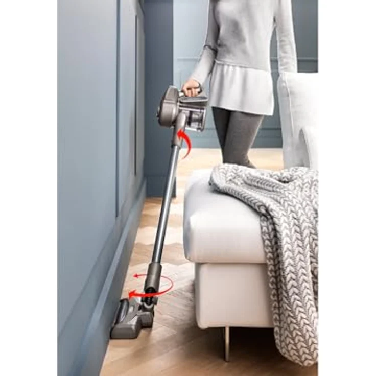 De'Longhi Colombina Evo XLM419.TDC, Kabelloser Elektrostaubsauger in Grau, 21,6V, beutellos, EPA-Filter, motorbetriebene Bürsten – Bild 5