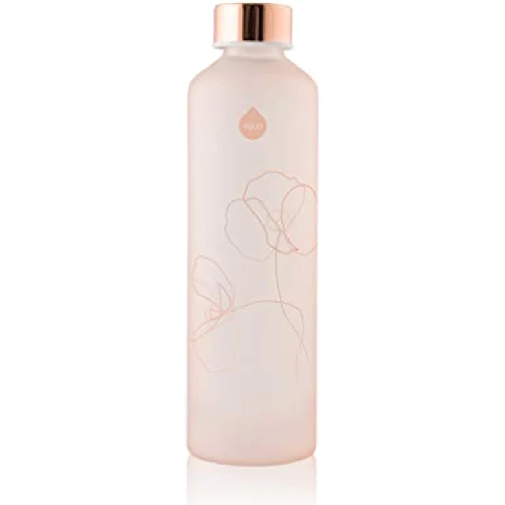 equa Trinkflasche Mismatch - Blume, Borosilikatglas, sandgestrahlt, 750 ml – Bild 2