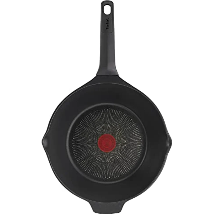 Tefal E24919 Robusto Aluguss Wokpfanne 28 cm | einfache Reinigung | Antihaftversiegelung | Thermo-Signal Temperaturanzeiger | spülmaschinenfest | induktionsgeeignet | Schwarz – Bild 2