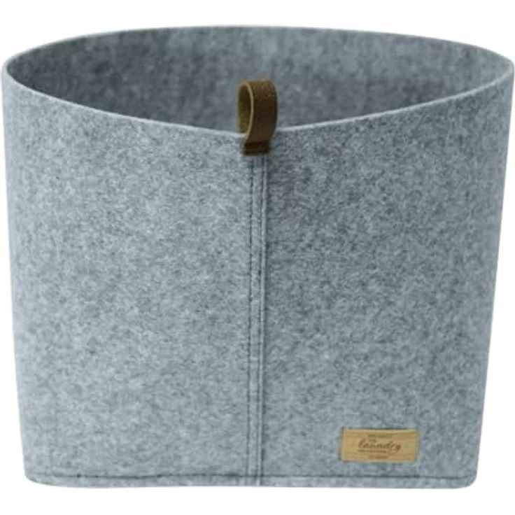 WENKO Filz-Korb Feli L, Aufbewahrungsbox im skandinavischen Design, 30 x 19 x 18 cm, aus 100% Polyester, Grau – Bild 1